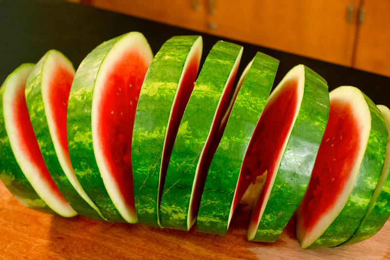Spiral cut watermelon makes everything better.