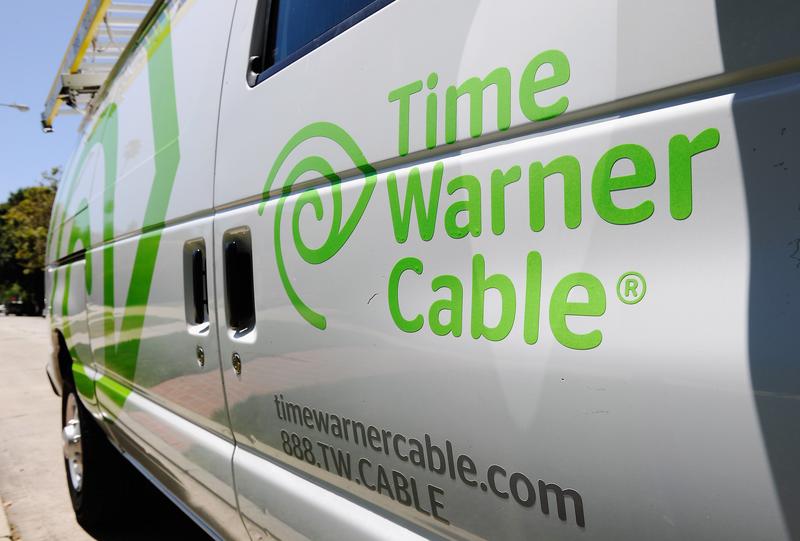 A Time Warner Cable van is parked on the street on August 3, 2011 in Los Angeles, California.