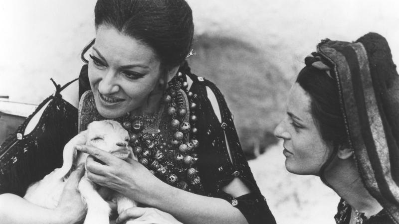 Maria Callas and Nadia Stancioff in Pier Paolo Pasolini's 'Medea' (1970).