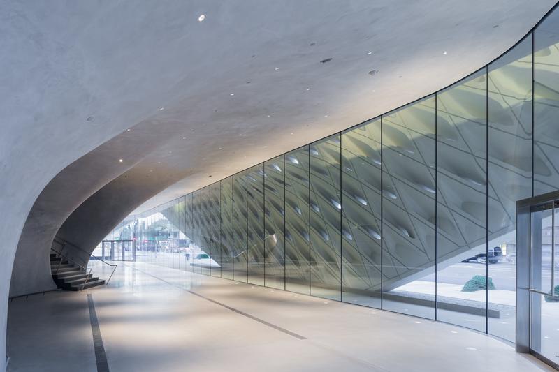 The Broad's lobby with interior veil