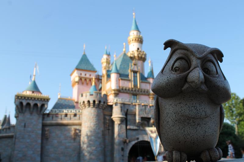 Disney incorporates tiny details into the park design, such as Sleeping Beauty's woodland friends perched outside her castle