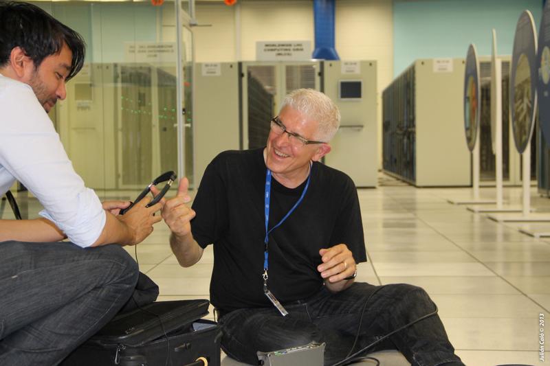 Sound artist Bill Fontana with his CERN scientist “inspiration partner,” Subodh Patil