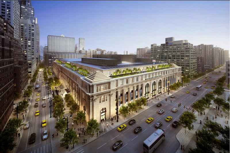 Renderings of the completed $1.6 billion Moynihan Train Hall, which is expected to open by the end of 2020. Long Island Rail Road, and Amtrak riders will have access to the tracks at Penn Station.