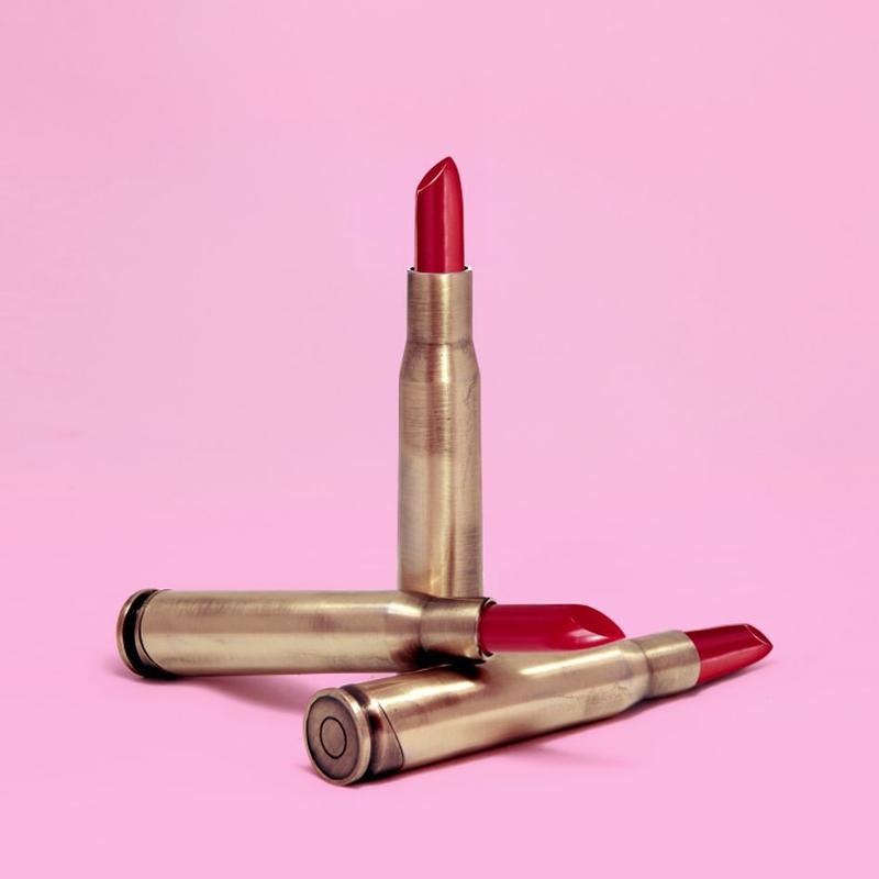 Lipstick turns sinister in this image by graphic designer Paul Fuentes